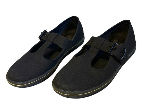 Martens black canvas t bar - dr., t-bar